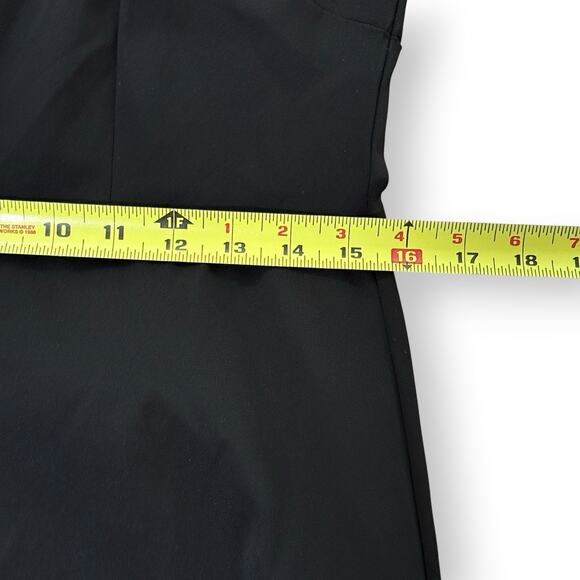 J. Crew Womens 10 Black Fit & Flare Mini Dress Sleeveless Square Neck Ruffle Hem - Picture 13 of 15